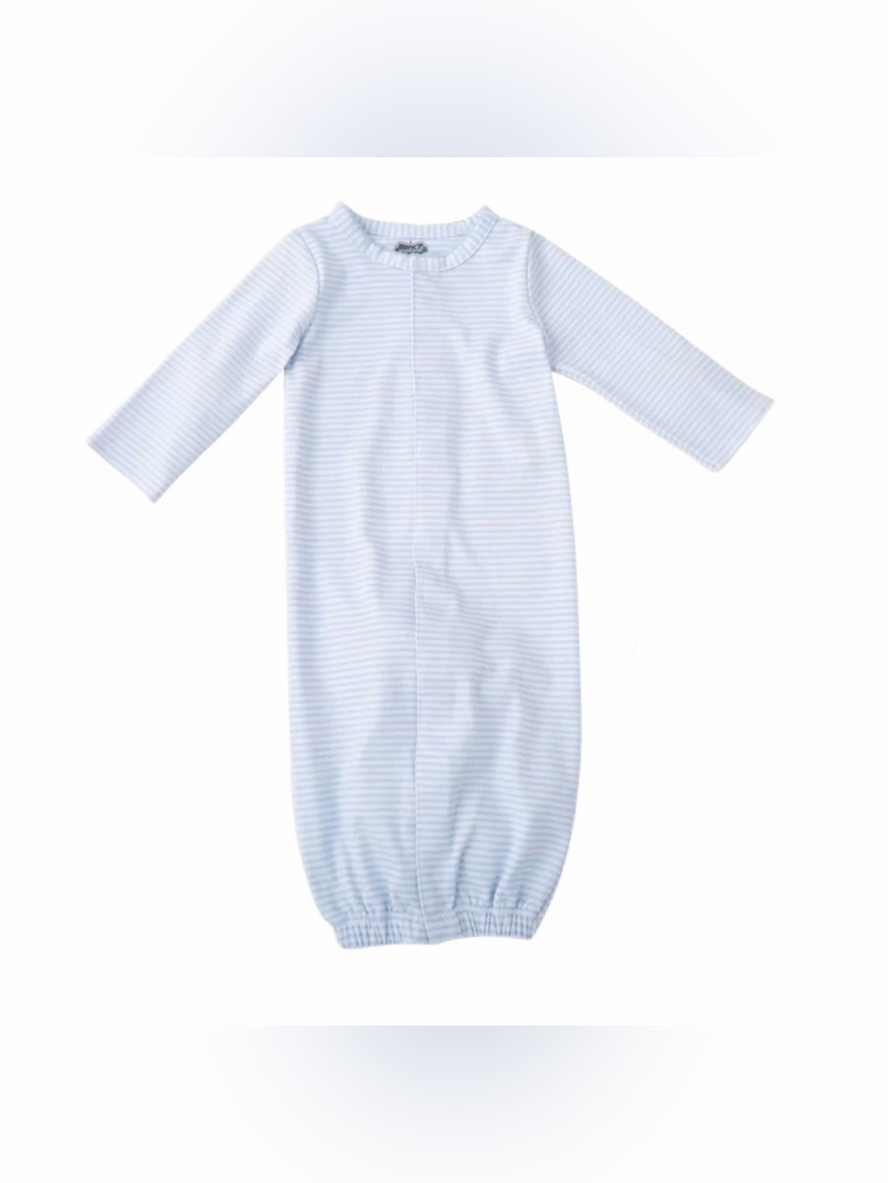 MUD PIE Striped Long Sleeve Cotton Convertible Gown Romper - 0-3M